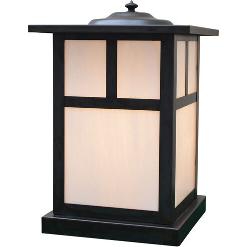 Mission 1 Light 10.62 inch Verdigris Patina Column Mount in White Opalescent, T-Bar Overlay