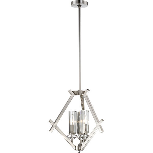 Fusano 3 Light 17 inch Polished Nickel Mini Chandelier Ceiling Light