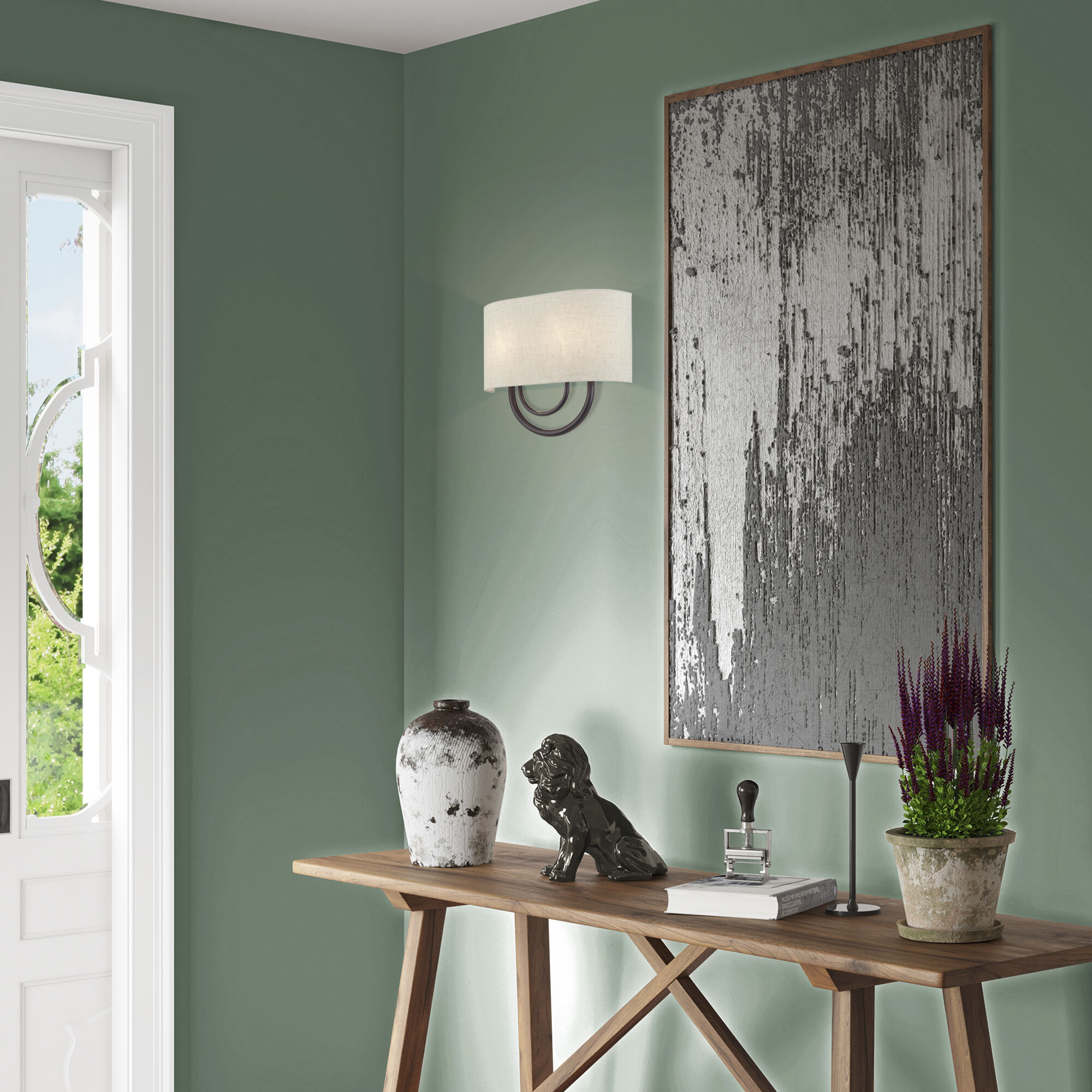 Stratton 2 Light 13 inch English Bronze ADA Wall Sconce Wall Light