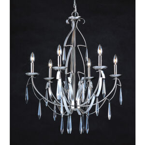Joshua 6 Light 28 inch Satin Nickel Chandelier Ceiling Light