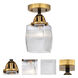 Nouveau 2 Colton 1 Light 5.5 inch Black Antique Brass Semi-Flush Mount Ceiling Light