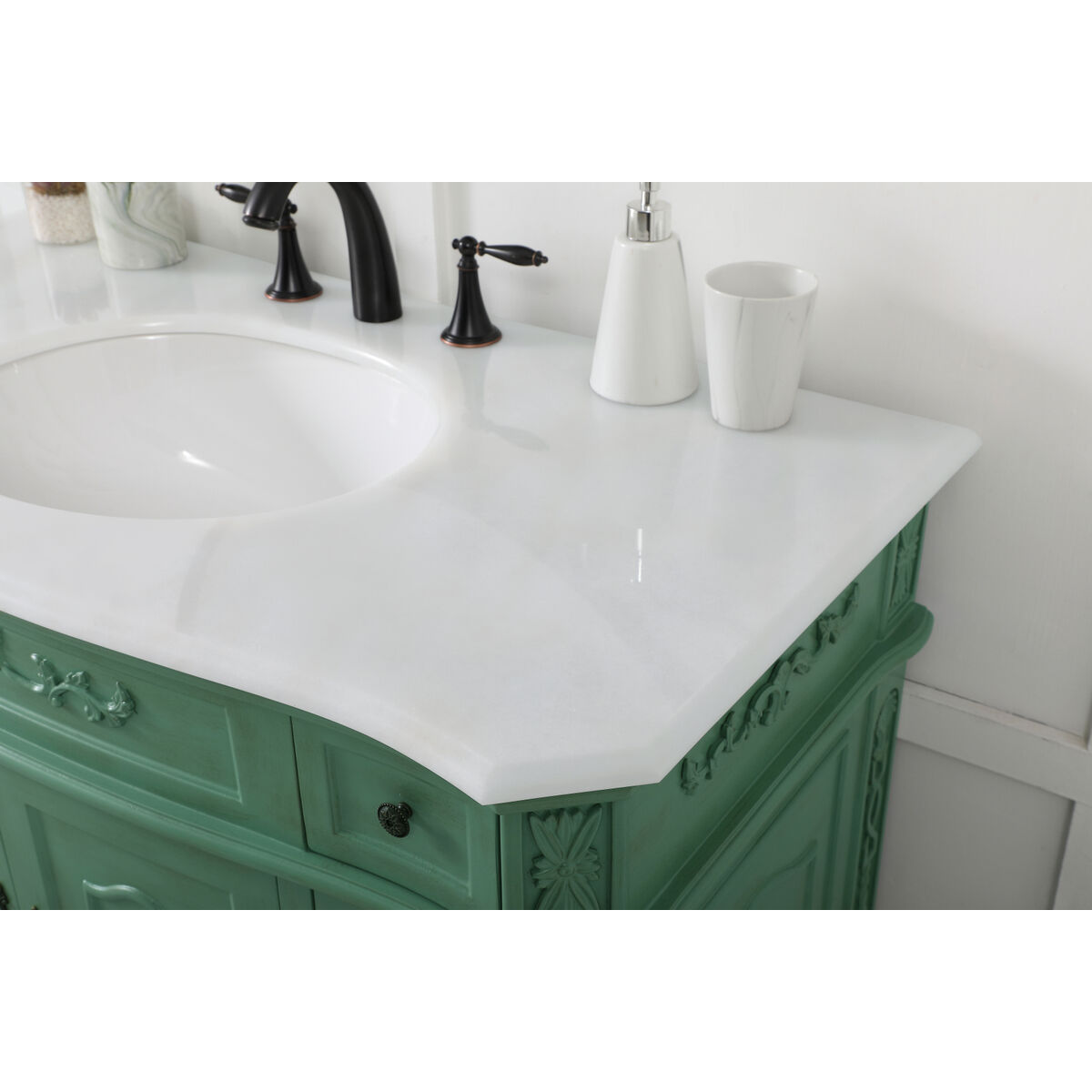 Danville 42 X 21 X 36 inch Vintage Mint Vanity Sink Set