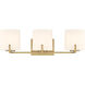 Mirelle 3 Light 25 inch Legacy Brass Vanity Wall Light