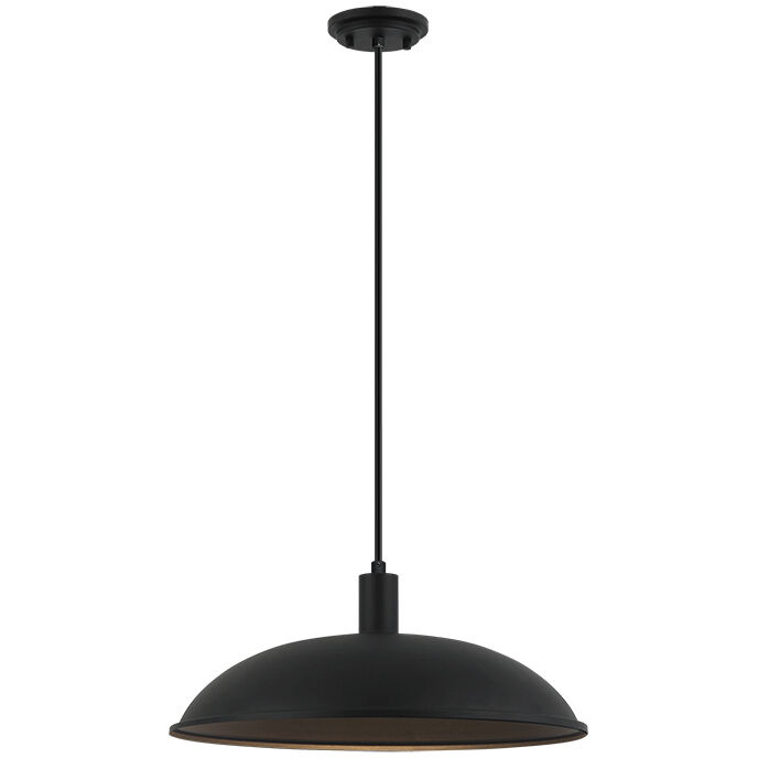 Farmley 1 Light 16 inch Matte Black Outdoor Pendant