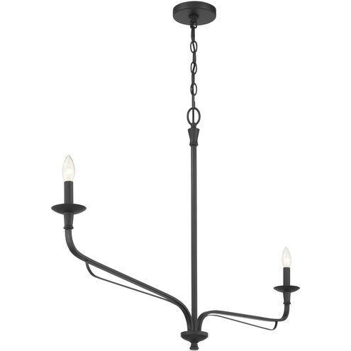 Velena 2 Light 7.5 inch Dark Matte Black Chandelier Ceiling Light