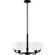Canfield 5 Light 23.88 inch Midnight Black Chandelier Ceiling Light