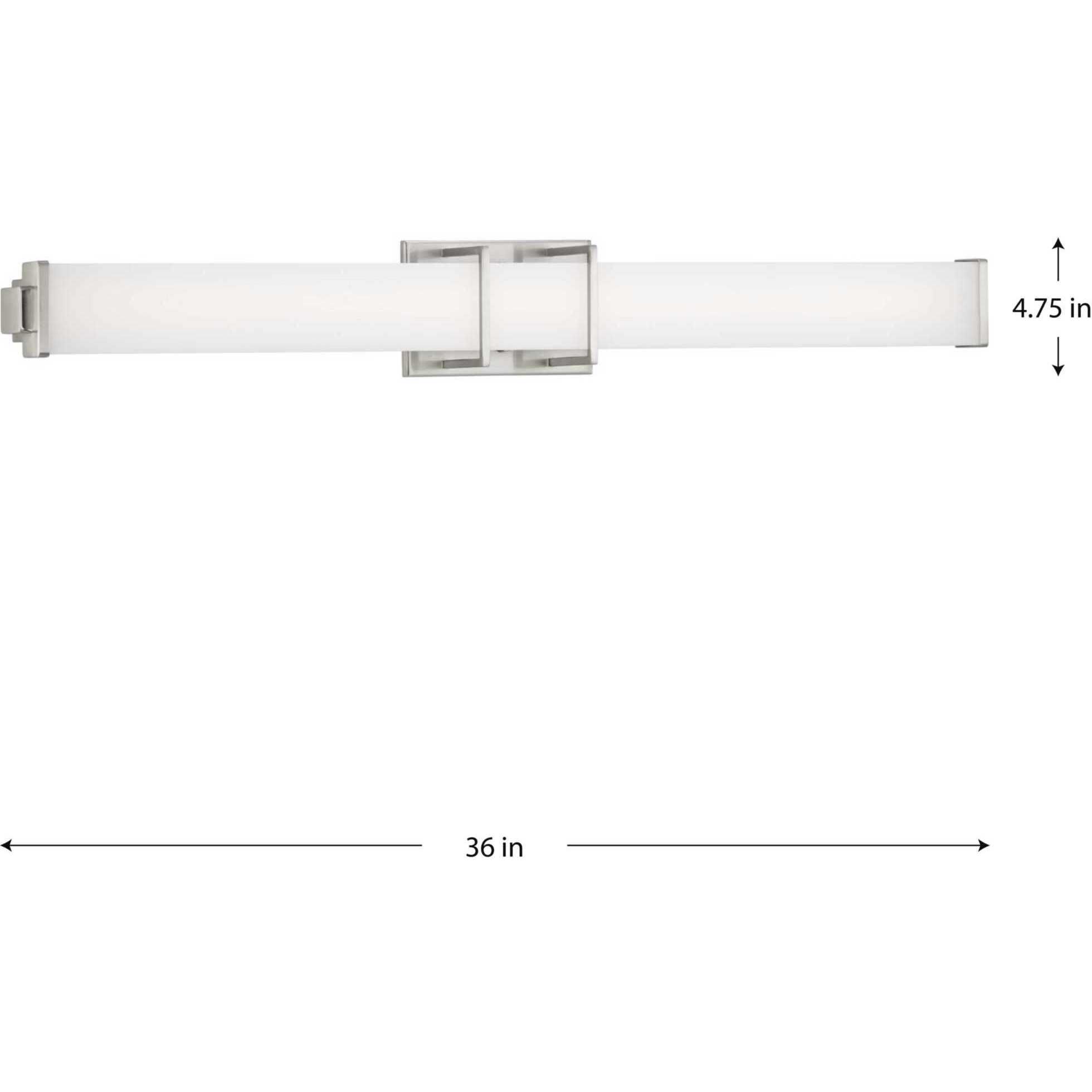 Phase 2.2 LED LED 36 inch Brushed Nickel Linear Bath Bar Wall Light, Progress LED