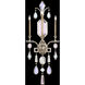 Encased Gems 3 Light 19 inch Silver Sconce Wall Light in Multi-Colored Crystal