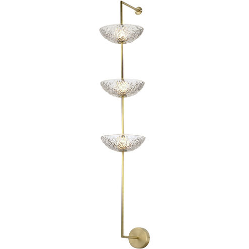 Metropolis LED 10 inch Satin Brass Wall Sconce Wall Light