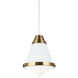 Lloyd 1 Light 8 inch White Pendant Ceiling Light in White and Opal Glass