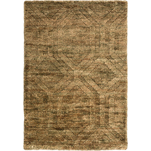 Galloway 36 X 24 inch Grass Green, Khaki, Dark Brown Rug