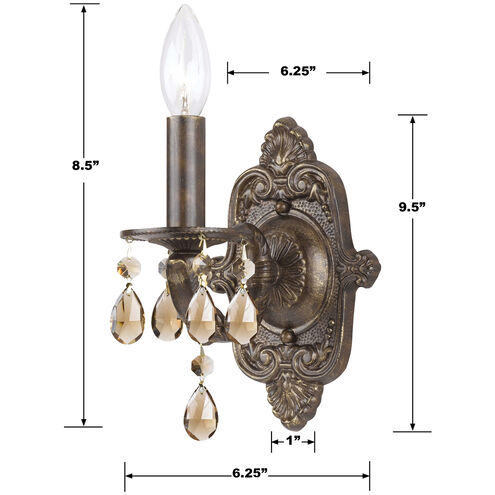 Paris Market 1 Light 6.25 inch Venetian Bronze Sconce Wall Light in Golden Teak Swarovski