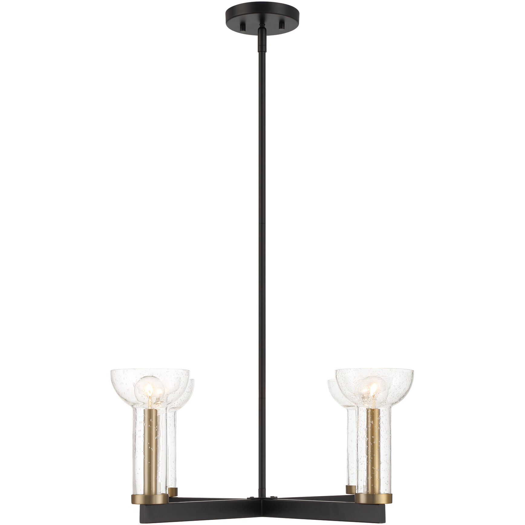 Nova 4 Light 25 inch Matte Black Chandelier Ceiling Light