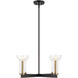 Nova 4 Light 25 inch Matte Black Chandelier Ceiling Light