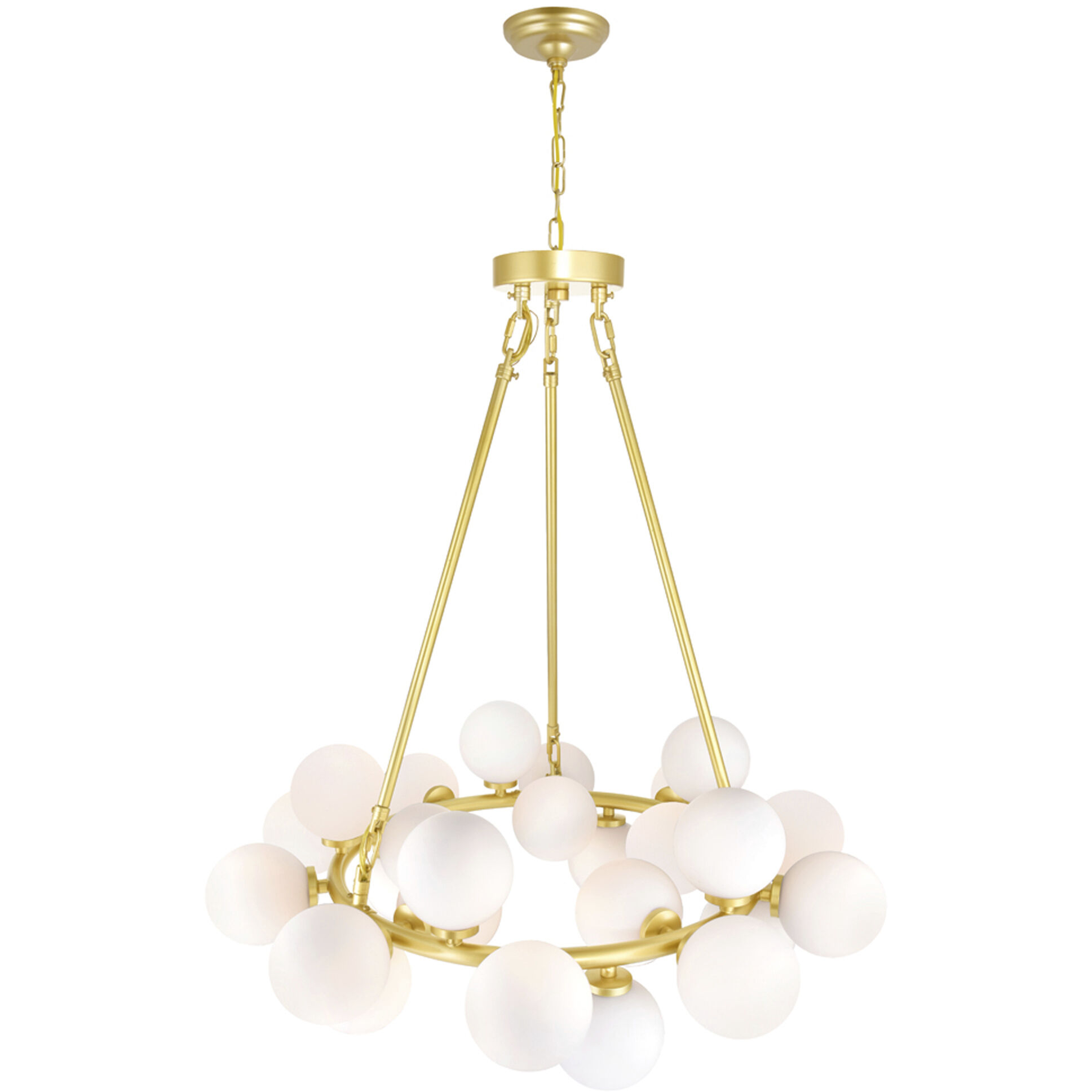 Arya LED 26 inch Satin Gold Chandelier Ceiling Light