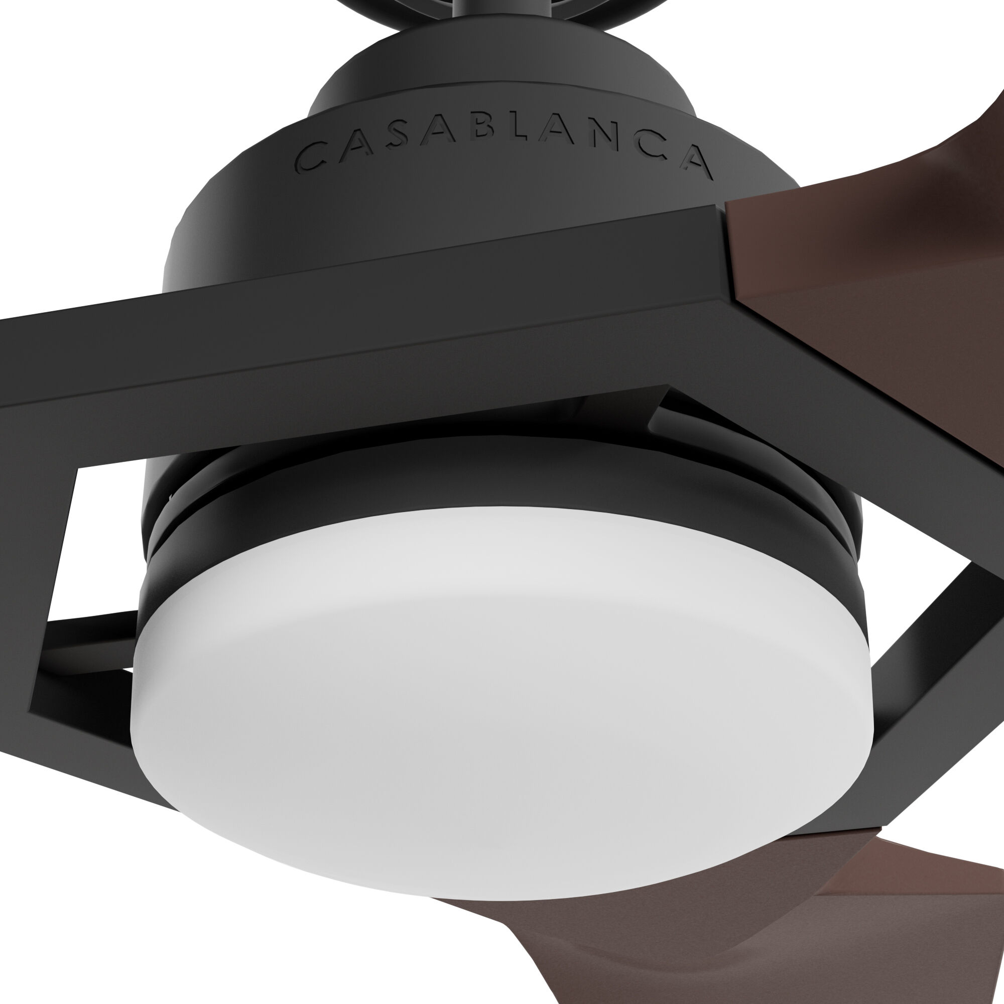 Eula 52 inch Matte Black with Chestnut Blades Outdoor Ceiling Fan