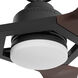 Eula 52 inch Matte Black with Chestnut Blades Outdoor Ceiling Fan