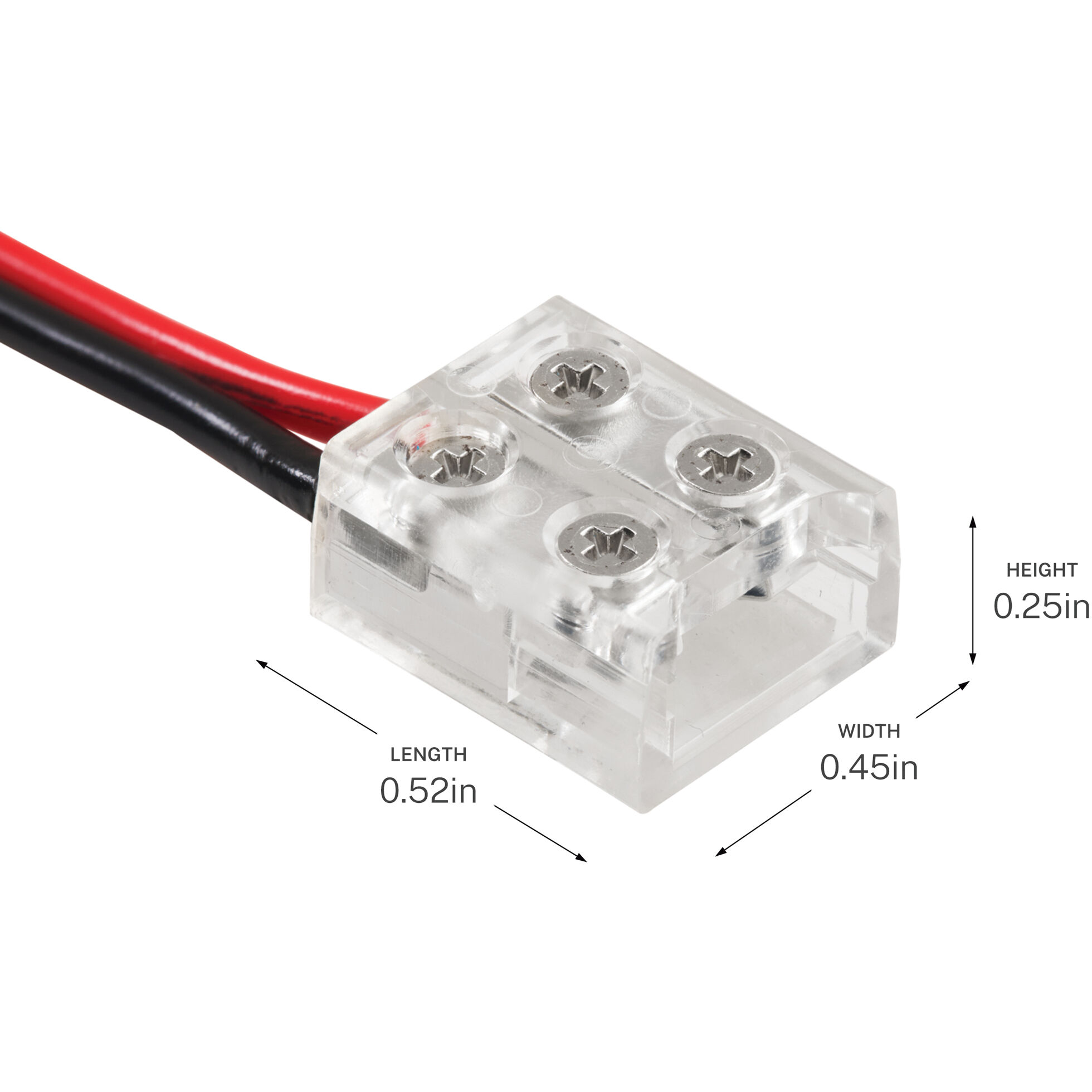 COB Dry Clear 0.52 inch Terminal Block Connectors, Tape to Supply Lead