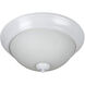 Pro Builder 3 Light 15 inch White Flushmount Ceiling Light