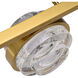 Milano Series Linear Chandelier Ceiling Light in Antique Brass, Artisan Collection