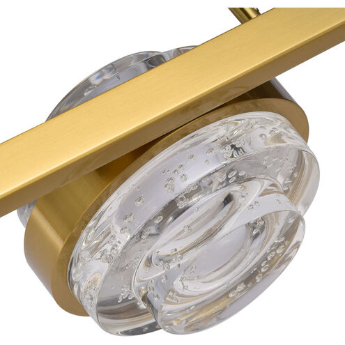 Milano Series Linear Chandelier Ceiling Light in Antique Brass, Artisan Collection