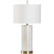 MarketPlace 29 inch 100 watt Faux Marble Glaze Table Lamp Portable Light