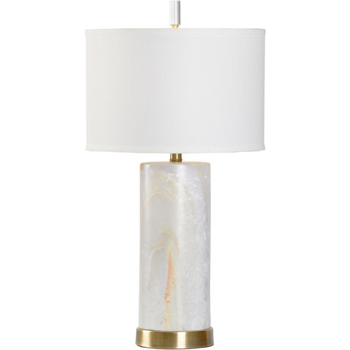 MarketPlace 29 inch 100 watt Faux Marble Glaze Table Lamp Portable Light