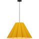 Lora 1 Light 27.5 inch Black Pendant Ceiling Light in Yellow/Ash, 28 in, WEP Collection