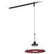 GK Lightrail LED 11.75 inch Sable Bronze Patina Pendant Ceiling Light in Red Acrylic, Series 4