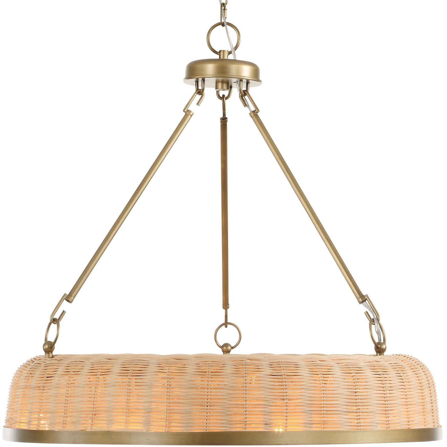 Ladakh 9 Light 28 inch Weathered Brushed Brass Pendant Ceiling Light