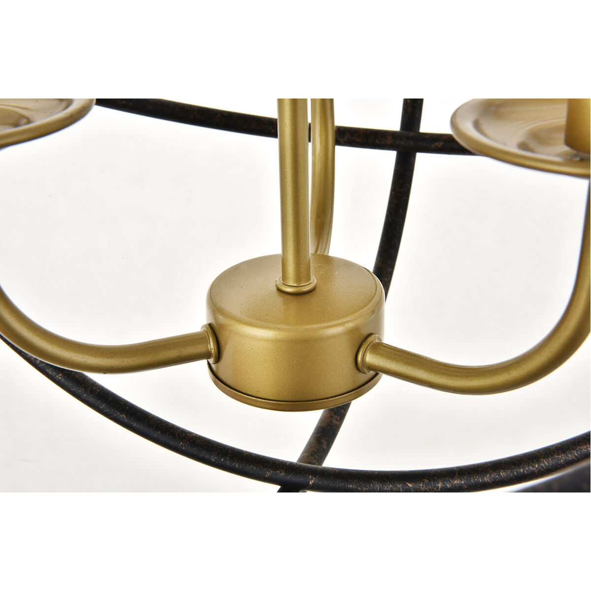 Octavia 3 Light 14 inch Brass and Dark Brown Pendant Ceiling Light