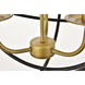 Octavia 3 Light 14 inch Brass and Dark Brown Pendant Ceiling Light