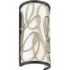 Scribble 2 Light 8 inch Matte Black with Artifact Wall Sconce Wall Light, Smithsonian Collaboration