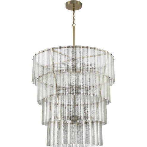 Museo 28 Light 48 inch Satin Brass Chandelier Ceiling Light