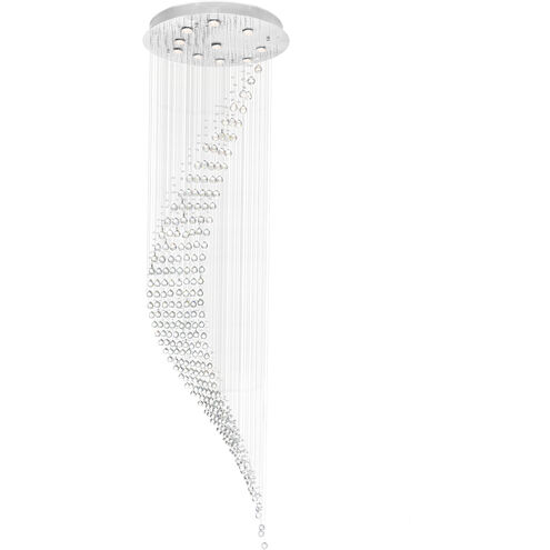 Ribbon 10 Light 26 inch Chrome Flush Mount Ceiling Light