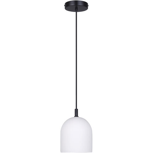 Jack 1 Light 6 inch Matte Black Pendant Ceiling Light in White Cement