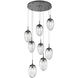 Meteo LED LED Graphite Chandelier Ceiling Light, Round Multi-Port