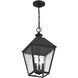 Harrison 3 Light 11 inch Matte Black Outdoor Hanging Lantern