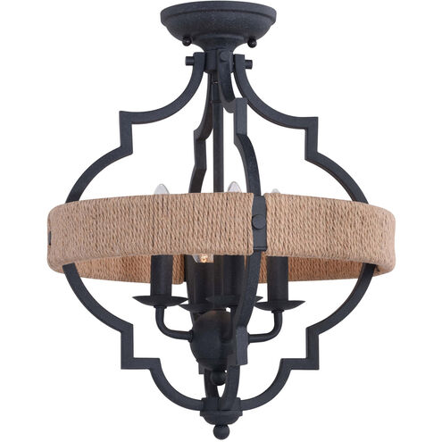Beaumont LED 14 inch Textured Gray Semi-Flush Mount Ceiling Light