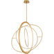 Galilei 8 Light Aged Brass Pendant Ceiling Light