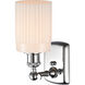 Ballston Hadley 1 Light 5 inch Polished Chrome Sconce Wall Light in Matte White Glass, Ballston