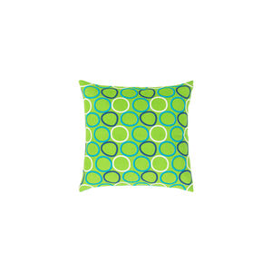 Miranda 18 X 18 inch Bright Blue and Grass Green Throw Pillow