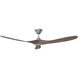 Maverick 60 inch Brushed Steel with Dark Walnut Blades Ceiling Fan
