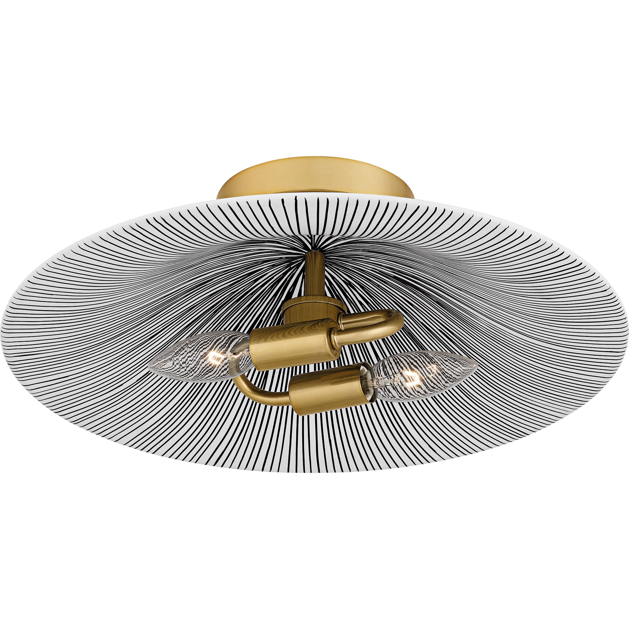 Indigo 2 Light 15.75 inch Light Gold Flush Mount Ceiling Light, Medium