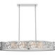 Opal 8 Light 55 inch Chrome Linear Chandelier Ceiling Light