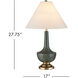 Djinn 27.75 inch 75 watt Verdigris and Antique Brass Table Lamp Portable Light