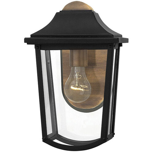 Burton LED 13 inch Black Outdoor Wall Mount Lantern, Small