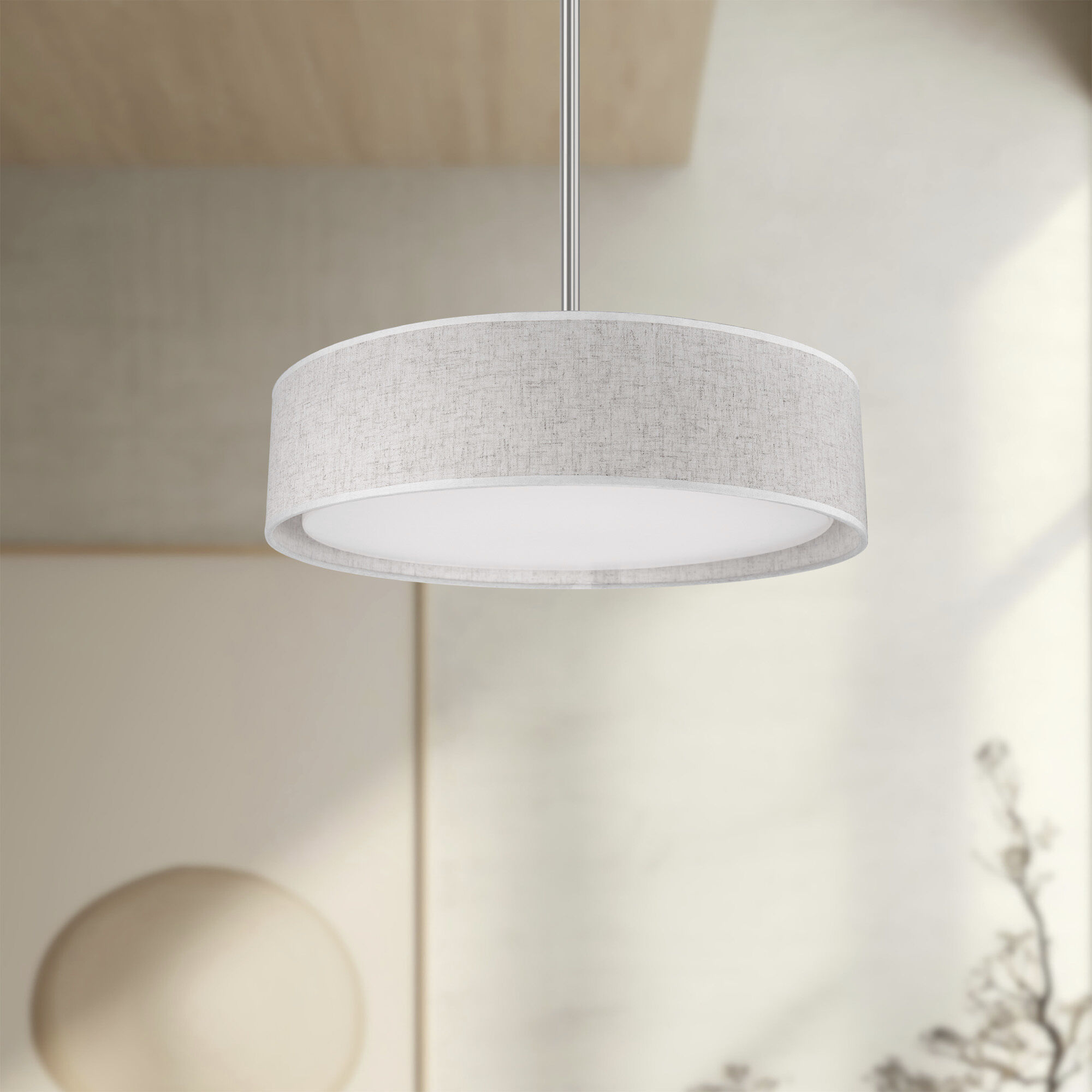 Dalton LED 16 inch Beige Pendant Ceiling Light