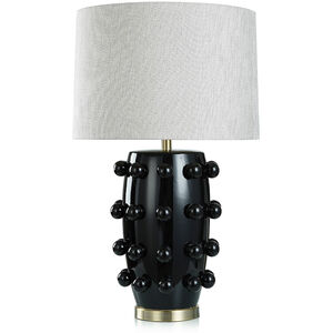 Marni 31 inch 100.00 watt Black/Brass/Light Grey/Silver Sheen Table Lamp Portable Light 