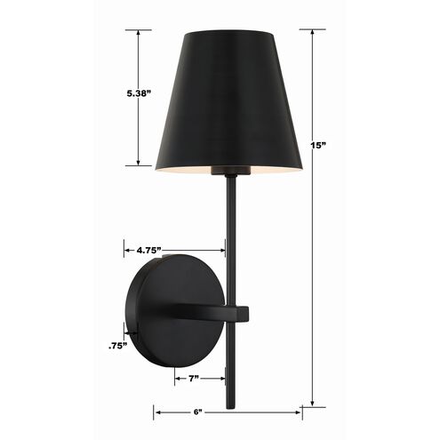 Xavier Sconce Wall Light in Matte Black